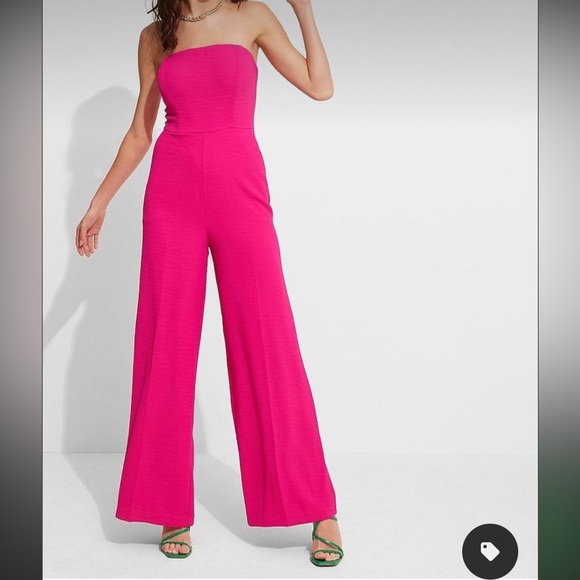 Express Pants & Jumpsuits Express Hot Pink Strapless Jumpsuit S